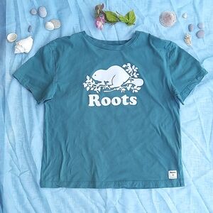 🍁 ROOTS Crop T-Shirt, Green